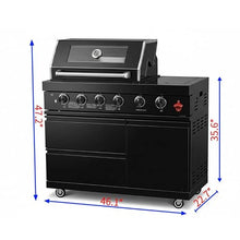Chery Industrial 46-Inch 4-Burner Outdoor Natural Gas Grill, 72000 BTU
