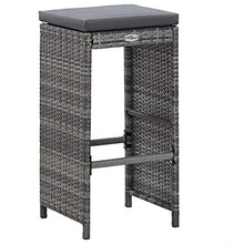 FUDUGEHMIOFWFJJ Patio Set Patio Deals Outdoor Furniture Set sofa7 Piece Patio Bar Set with Cushions Poly Rattan GraySuitable for Garden Patio, Living Room Bedroom