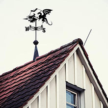 Weather Vane Dragon and Witch Stainless Steel Weathervane Durable Retro Farm Scene Garden Stake Weathercock Measuring Tools for Patio Yard Decoration (Dragon 1) (Angel Blowing The Trumpet)