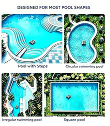 Ostreemaner Wireless Pool Cleaner, Solar Pool Cleaner,Obstacle Avoidance Cleaner for Residential and Above-Ground Pools, Enjoy Wireless and Convenient Cleaning Silver
