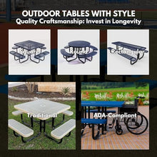 COATEDOUTDOORFURNITURE 6Ft Rect Picnic Table, Expanded, Red