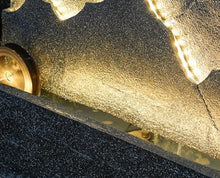 Mountain Water Fountain with LED Lights - Indoor/Outdoor Decorative Waterfall(B)