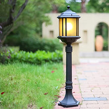 ZEELYDE Post Lights Outdoor,Outdoor Waterproof Electric Garden Light Aluminum Glass Lamp Shade Path Light Home Community Decoration Landscape Light LED Floor Lamp Night Lighting Fixture