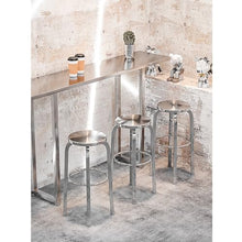 Bar Table, Stainless Steel 41.3" Height Pub Table, High Top Table Rectangular Bar Table Console Table Dining Coffee Table, for Porch, Garden, Balcony, Indoor, Outdoor, Easy to Set Up ( Size : L-62.9in