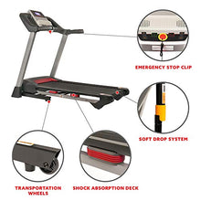 Sunny Health & Fitness Folding Treadmill Gray