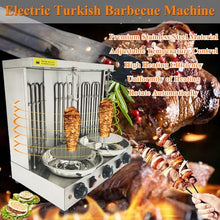 HQHAOTWU Electric Turkish barbecue machine with 3 Burners 110V 3.6KW
