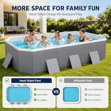 Foldable Hard Sided Above Ground Family Pool for Kids Adults