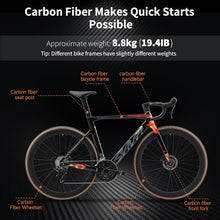 SAVADECK Carbon Fibre Road Bike Hydraulic Oil Disc - Twilight-Orange