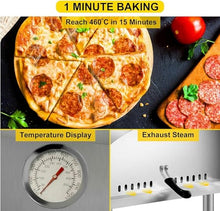 KUYBTU Stainless Steel Outdoor Pizza Oven Incl,Pizza Slicer & Pizza Stone,Premium Wood-Fired Oven for The Garden, Can Be Used with Pellets, Charcoal & Briquettes