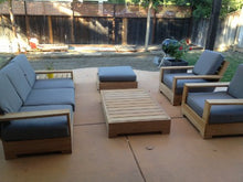 WholesaleTeakFurniture Luxurious 2 Piece Teak Lounge Chair Set with Ottoman Leveb Collection