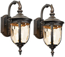 Bellagio 16 1/2" High Veranda Bronze Downbridge Outdoor Wall Light Set of 2