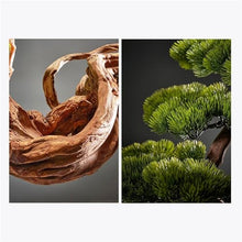 YXIANG56Q Fake Plants Entrance TV Cabinet Office Soft Living Room Decorations Zen Simulation Welcome Pine Bonsai Ornaments Bonsai Tree