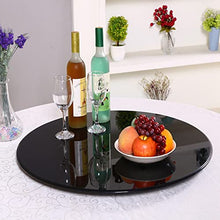HDDNMLOH Round Tempered Glass Table Top for Outdoor Patio Kitchen Dining Tables or Coffee Table Transparent Black/Brown 40cm/50cm/60cm/80cm Rounded Edge