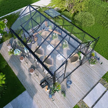 GARDMAX 11x9 FT Greenhouse for Outdoors, Polycarbonate Greenhouse with Adjustable Roof Vent and Rain Gutter, Aluminum Large Walk-in Gardenhouse with Quick Setup Structure for Outside Garden Backyard
