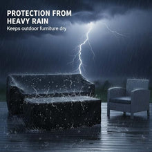 HUHJYUGE Rectangular Outdoor Furniture Cover, Waterproof Patio Furniture Cover for Table and Chair Set, All-Season Protection with UV Protection, Tear-Resistant Oxford Fabric
