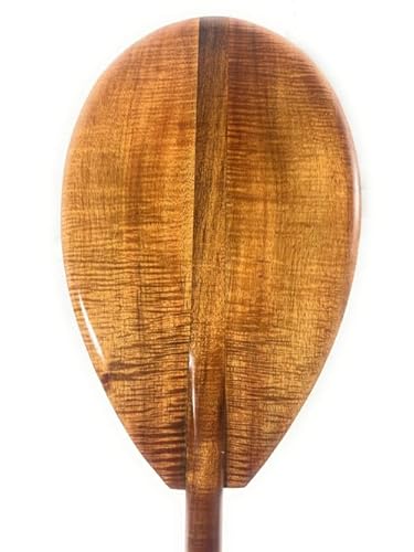 Tikimaster High End Tiger Curls Koa Outrigger Paddle 50 Inch T-Handle
