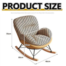 MHJKHG Terrace Comfortable Rocking Chair,Modern Lounge Chair for Balcony,Indoor Bedroom Rocking Chair,Sofa Lounger with Cushion,Ergonomic Chairs,Outdoor G