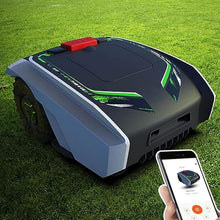 Kindevieft Automatic Robotic Lawn Mower, Robot Lawnmower for Lawns up to 1500㎡ with 25% Slope, Satellite Navigation Lawn Mower Robot for Large Lawns, Ultra Quiet,Black