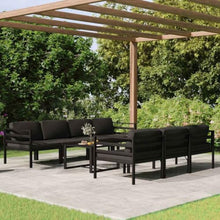 RJPLMFV 8 Piece Patio Lounge Set with Cushions Aluminum Anthracite