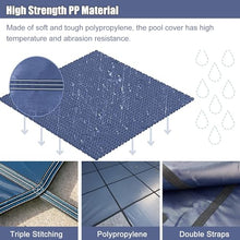 HDYZJQ Rectangle Winter Pool Covers for Inground Pools Solid Cover, Heavy Duty Pool Safety Covering for Protector Ground Pools, Reusable Replacement Swimming Pool Lid(2mx6m(6.5ftx19.7ft))