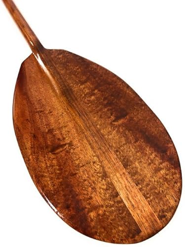 Tikimaster Soft Eyes Premium Watermarks Curls Koa Paddle Outrigger 60 in