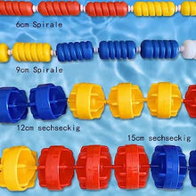 GRRICEPL Swimming Pool Safety Marker Line, Pool Floating Rope, Anti-Ultraviolet Rope with Buoy, for Shallow Deep End (Color : 6cm/Multi-Colored-A, Size : 15m)