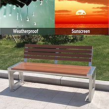 Outdoor Park Bench, 2-6 Seats Porch Garden Patio Bench with backrest Galvanized Iron Bracket/Plastic Wood/Weathering Bench (Size : 40X180CM)