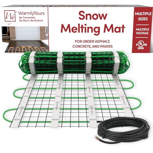 WarmlyYours PowerMat Snow Melting Mat, 2 x 10 ft, 20 sqft