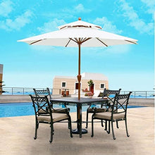 RWGOVLU Sun Parasol Umbrella Garden Parasols 2.7M Circle Patio with Winding Crank - Sun Shade Umbrella for Outdoor, Garden, Beach, Pool