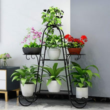 Plant Stand Metal Indoor Outdoor Plant Shelf Multiple 6 Tier Corner Flower Pot Holder Stands Creative Flower Stand Wrought Iron Tiered Planter Shelves Rustproof Display Rack For Garden Balcony
