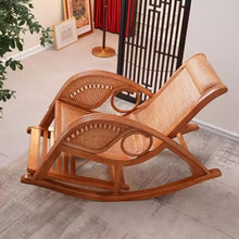 Large Outdoor Rocking Chair, Anti-Tipping Design, Ergonomic Design, Suitable for Living Room Balcony Garden(Brown,132 * 83 * 66cm)