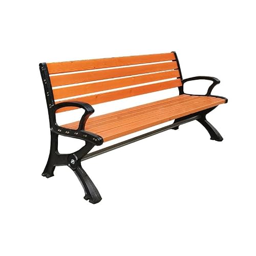 clould fitness Park Bench Outdoor Commercial Long Chair Cast Iron Solid Wood Community Square Seat Thick Wide Bench Outdoor Benches