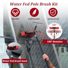 DHXIAMZ Telescopic Solar Panel Cleaning Brush Kit312M Adjustable Pole 35/55cm Water Hose Fed Brush for Outdoor Windows Roofs Pools & RVsEfficient Glass Cleaner Tool