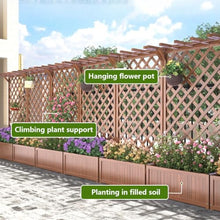 Outdoor Privacy Screen Planter with Trellis, Vertical Plant Support Stand, Thickened, Stable Structure, Suitable for Patios and Courtyards