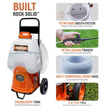 PetraTools Battery Powered Backpack Sprayer w/Cart & 100ft Commercial Hose