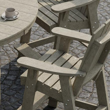 Wildridge® Heritage 60” Pub Table Set, Weathered Wood - Outdoor All-Weather Poly Furniture for Patio, Porch, Deck