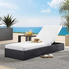 Modway Tahoe Aluminum Outdoor Chaise Lounge in Gray White with Weather-Resistant Cushions, Perfect Patio Sunbed or Recliner Chair for Pool Furniture