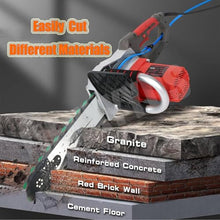 Electric Concrete Chainsaw, Brushless Handheld Diamond Chains, Water Fed Dust Suppression, 35/48cm Depth, Ideal for Granite & Reinforced Concrete, 350W Power