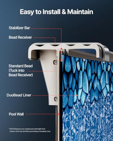 VEVOR 18x33 Ft Above Ground Pool Liner, U-Bead Pool Liners