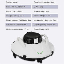 KANGJIEM Automatic Cordless Automatic Pool Cleaner, Electric Vacuum Cleaner for Above Ground Pool & Inground Swimming Pool, Strong Suction, for Above Ground Flat Pool up to 550 Sq.Ft