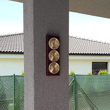 OREKPOT Glass Barometer,Outdoor Temperature Gauge,Traditional Barometer 3Pcs/Set Thermometer Barometer Hygrometer Weather Station with Wooden Frame Base Ornaments for Hotels, Warehous