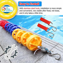 YXXSDP Pool Safety Rope Divider Float Line Kits with 2 Stainless Steel Hook, Swimming Pool Buoy Lines for Practice and Races, Lane Line Pool Equipment, Customizable Lengths(19.7ft/6m)