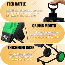 TozMvi Electric Wood Chipper Garden Shredder,2400W 1.57-Inch Cutting Diameter Garden Leaf Mulcher with Wheels,Electric Branch Chipper,with 50L Collection Bag