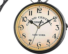 NUHSLF Weatherproof Outdoor Wall Clock,Double-Sided Garden Clocks,Outdoor Iron Ornaments,Easy to Read Precise Timing