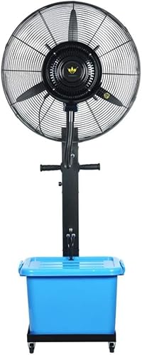 GAZOGJ Industrial Misting Fan with Oscillating Cooling Mist Humidifier Adjustable Speed Misting Cooling Fan for Home Office and Restaurant Mobile Atomization Stand Fan in B,Blue,copper-75cm