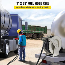 Fuel Hose Reel 33-66 FT Retractable Diesel Cord Reel W/Automatic Refueling Gun for Garden Watering Car Tank Truck Washing Durability, Efficience(66 ft 0.75 inch)