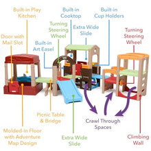 Simplay3 Explorer Kids Modular Playhouse Climber Set Multicolor