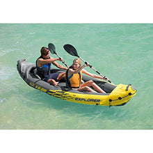 Intex 2-Person Inflatable Kayak with Oars, Air Pump & 4-Person Boat with Oars, Pump