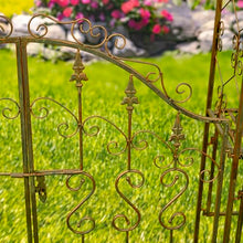 8 Feet Tall Garden Gate Archway with 2 Side Plant Stands Genevieve (Antique Bronze)