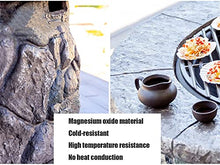 Outdoor Fire Pit Imitation Stone Garden Bonfire Pit, Party BBQ Cooking Fire Pit, Leisure Table for Backyard Terrace